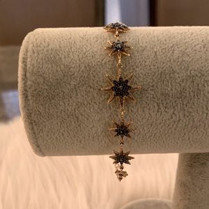 Swarovski Gold & Black Crystal Star Bracelet
